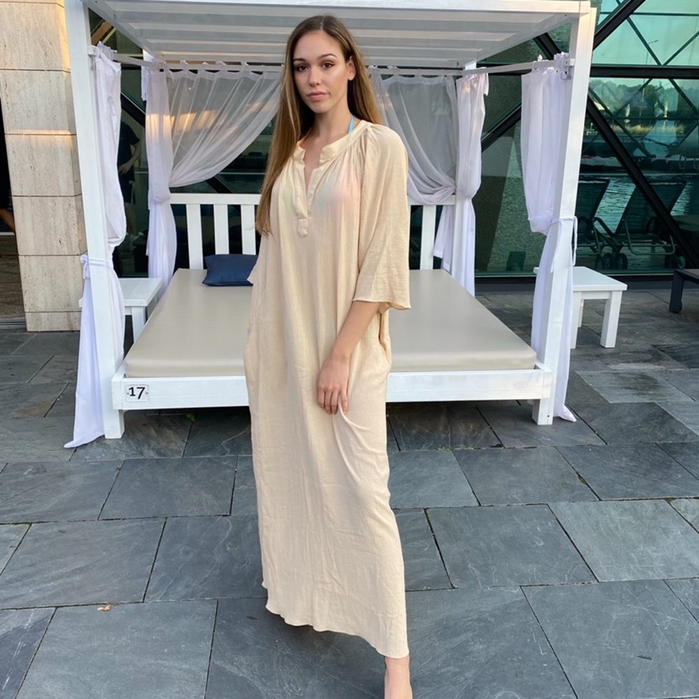 Cote Privee gauze cotton caftan
